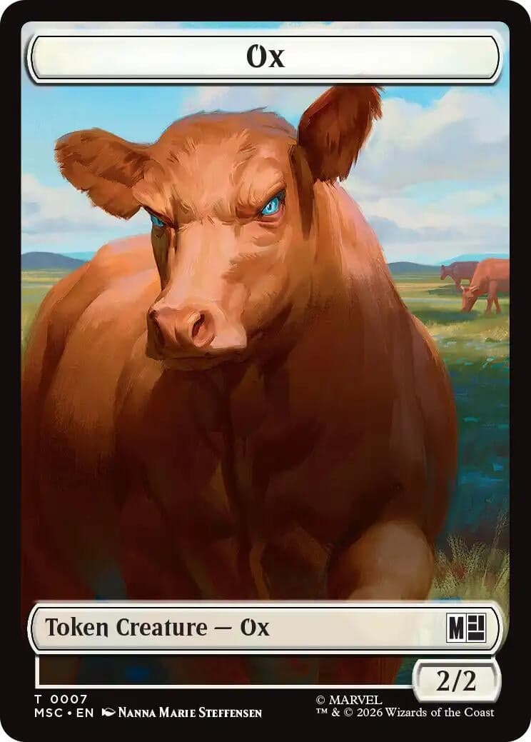 Ox (007) // Construct (014) Double-Sided Token (7 // 14) (Commander: Marvel Super Heroes) (MSC)