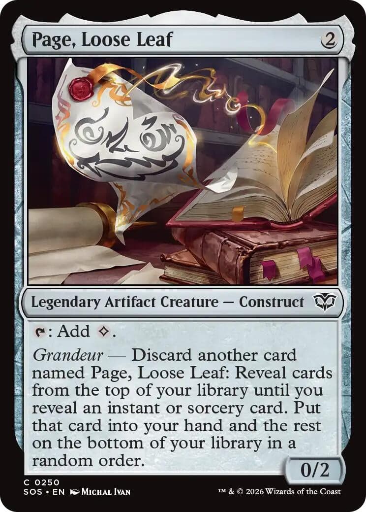 Page, Loose Leaf (250) (Foil) (Secrets of Strixhaven)