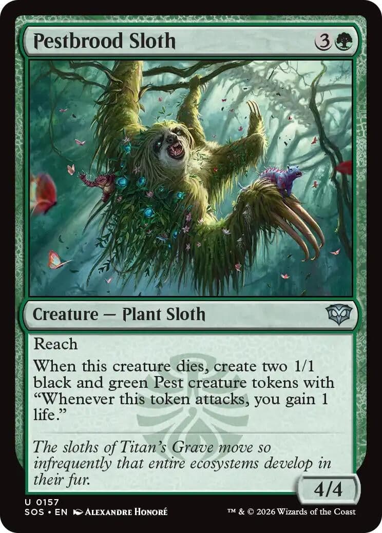 Pestbrood Sloth (157) (Foil) (Secrets of Strixhaven)