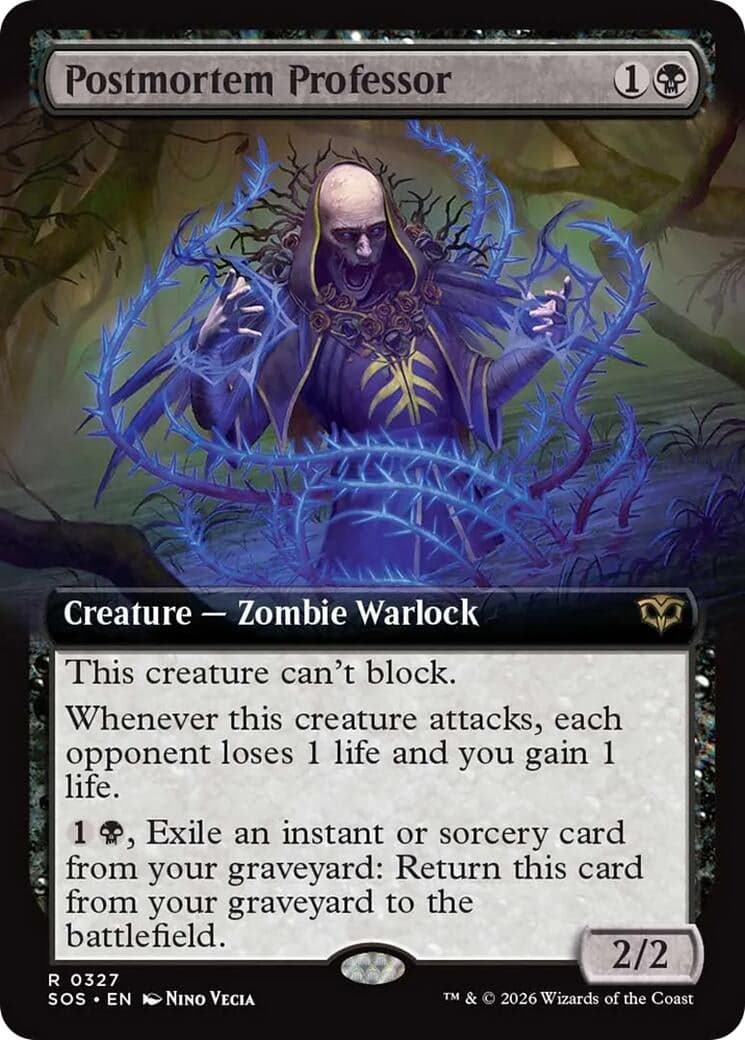 Postmortem Professor (Extended Art) (327) (Foil) (Secrets of Strixhaven)