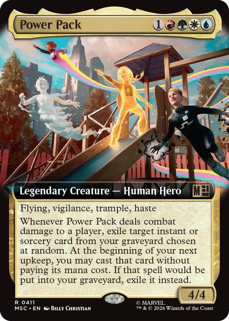 Power Pack (Extended Art) (411) (Foil) (Commander: Marvel Super Heroes) (MSC)