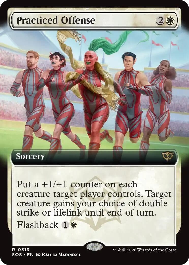 Practiced Offense (Extended Art) (313) (Foil) (Secrets of Strixhaven)