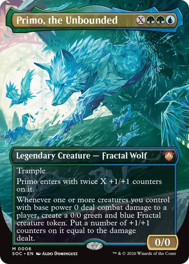 Primo, the Unbounded (Borderless) (6) (Commander: Secrets of Strixhaven)