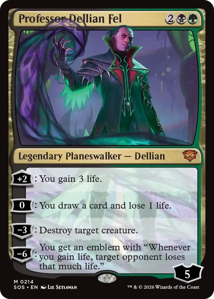 Professor Dellian Fel (214) (Foil) (Secrets of Strixhaven)