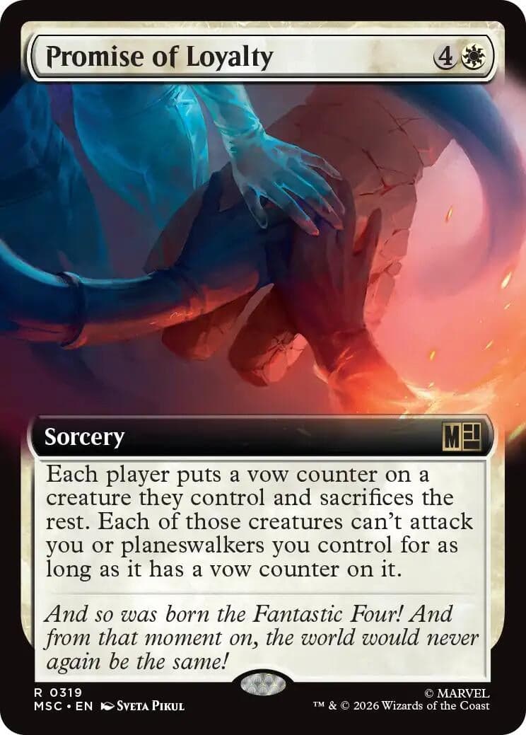 Promise of Loyalty (Extended Art) (319) (Foil) (Commander: Marvel Super Heroes) (MSC)