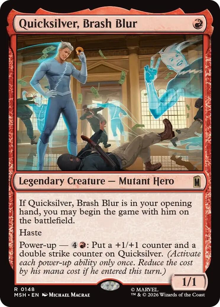 Quicksilver, Brash Blur (148) (Foil) (Marvel Super Heroes)