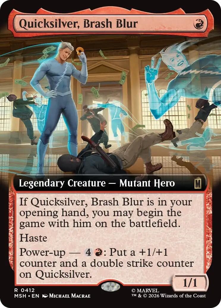 Quicksilver, Brash Blur (Extended Art) (412) (Marvel Super Heroes) (MSH)
