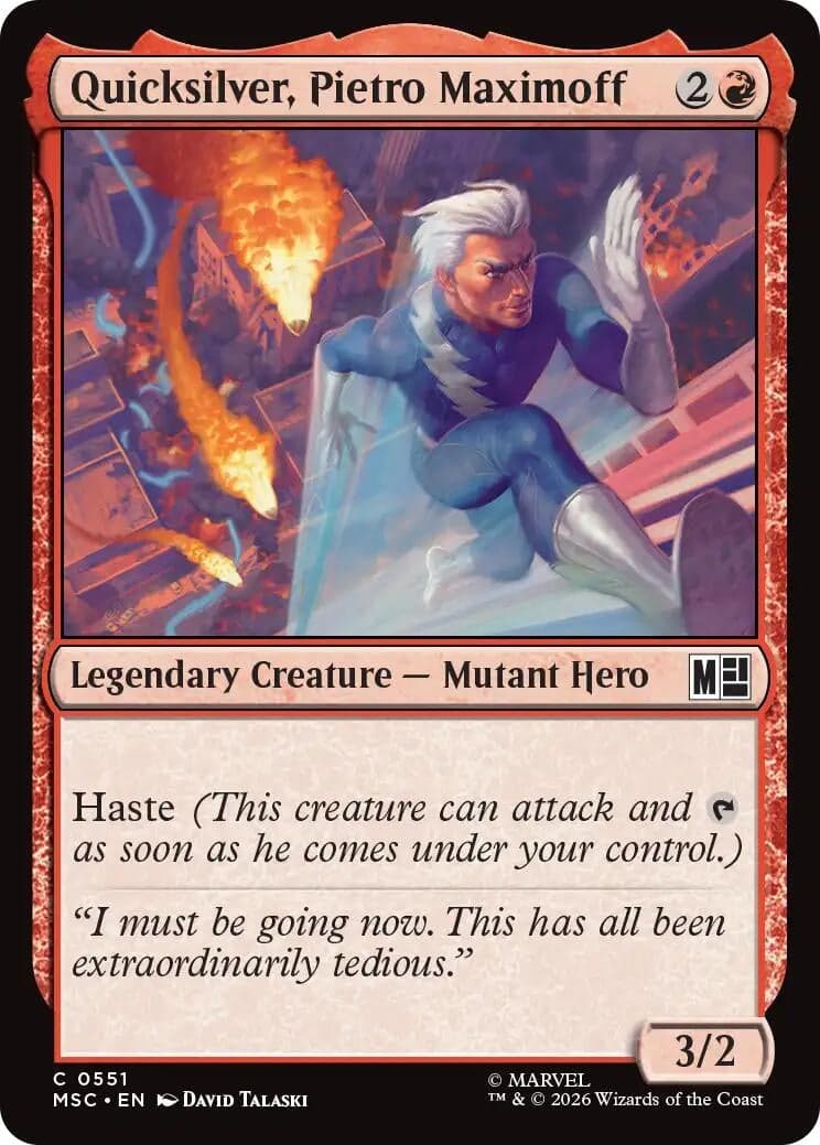Quicksilver, Pietro Maximoff (0551) (551) (Commander: Marvel Super Heroes) (MSC)