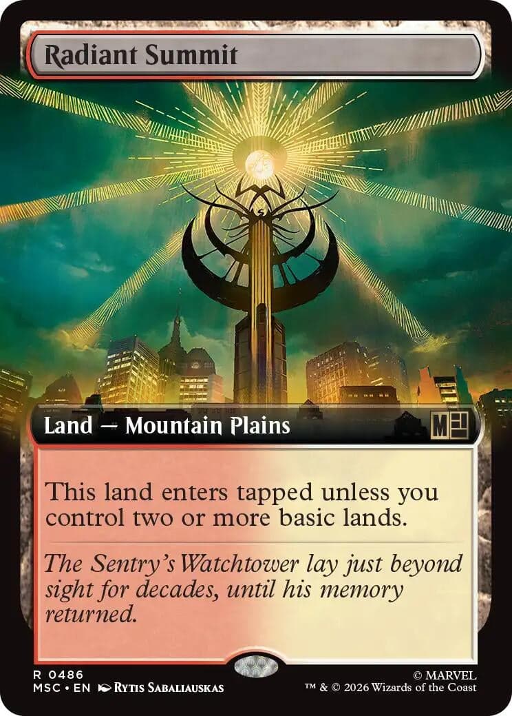 Radiant Summit (Extended Art) (486) (Foil) (Commander: Marvel Super Heroes) (MSC)