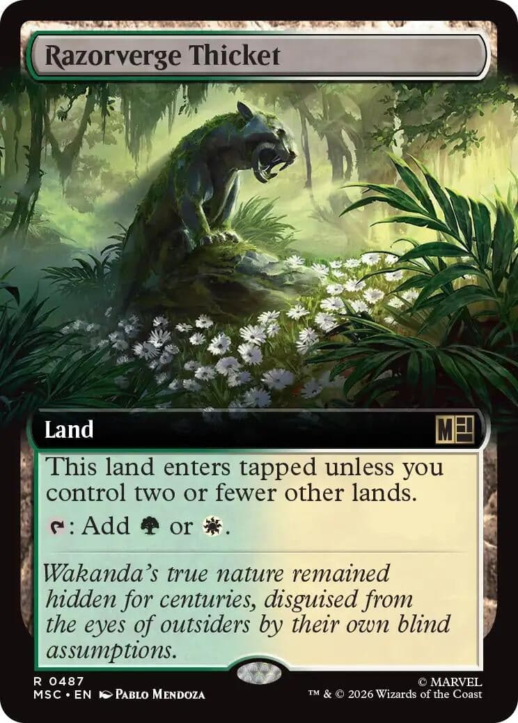 Razorverge Thicket (Extended Art) (487) (Commander: Marvel Super Heroes) (MSC)