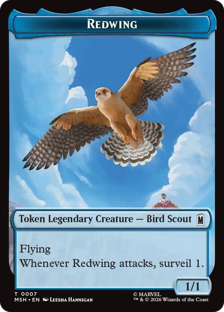 Redwing // Zabu Double-Sided Token (007/016) (Foil) (Marvel Super Heroes) (MSH)