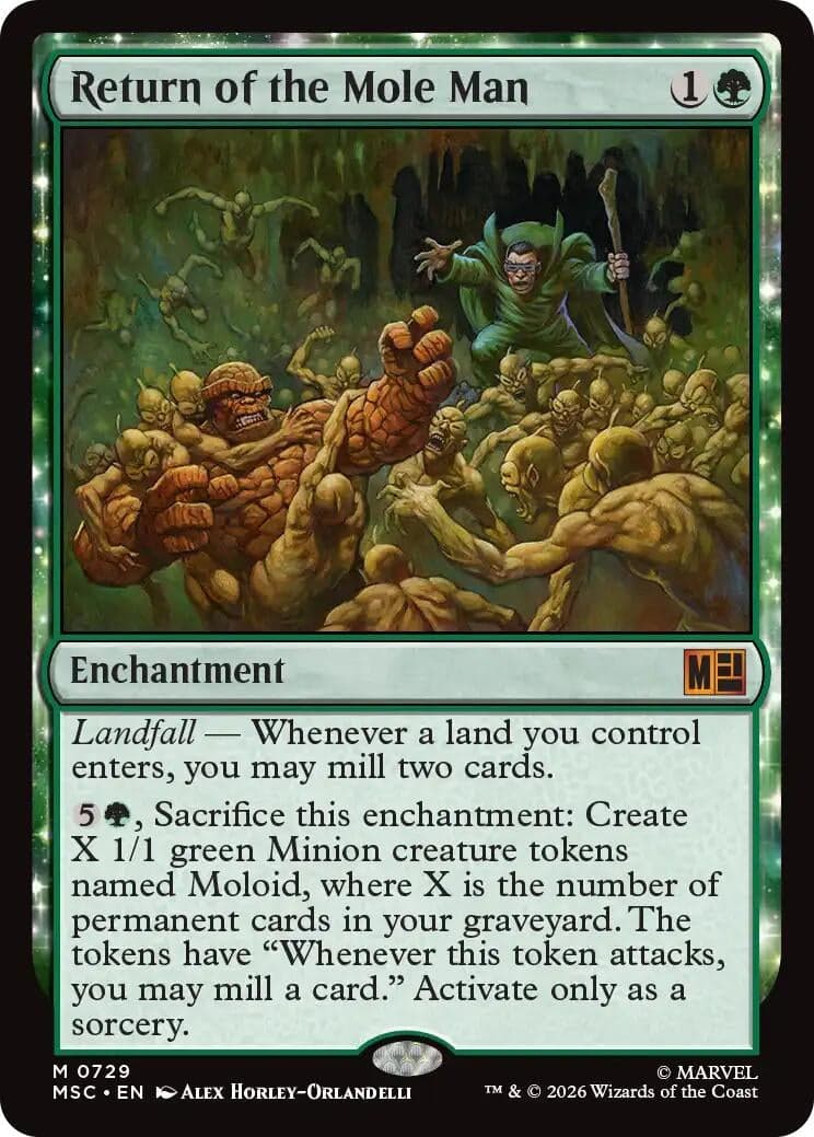 Return of the Mole Man (729) (Foil) (Commander: Marvel Super Heroes) (MSC)