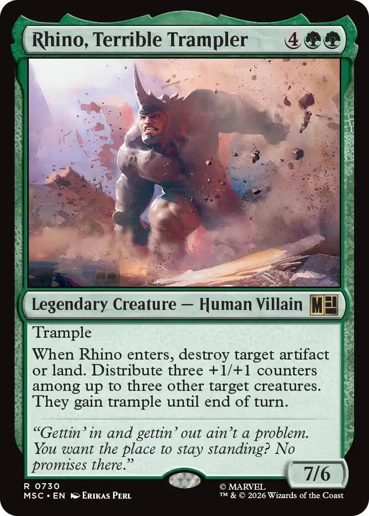 Rhino, Terrible Trampler (730) (Commander: Marvel Super Heroes) (MSC)