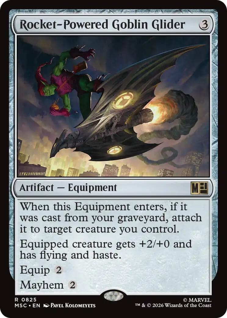 Rocket-Powered Goblin Glider (825) (Foil) (Commander: Marvel Super Heroes) (MSC)