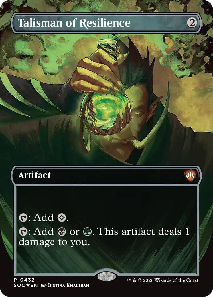 Talisman of Resilience (Borderless) (432) (Foil) (Commander: Secrets of Strixhaven)